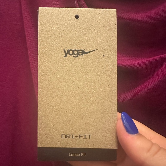 Women’s Burgundy Nike Yoga Hoodie - Picture 3 of 4